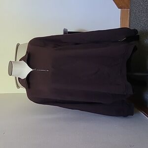 NWT SKIMS Boyfriend Fleece Slouchy Half Zip Pullover Size S Espresso